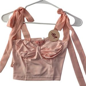 NWT Verge Girl Pink Crop Top